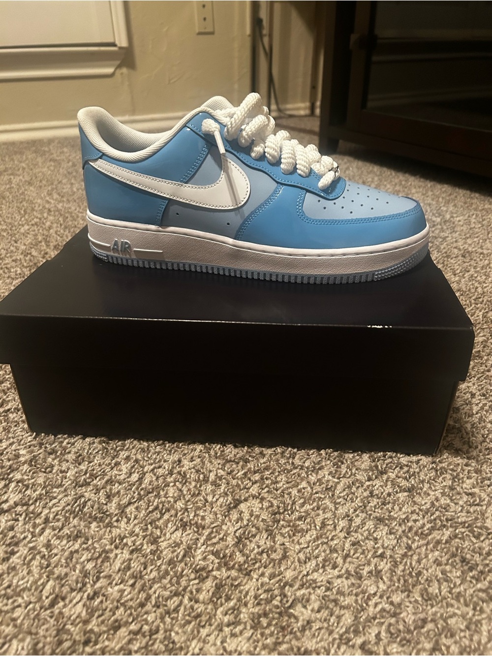 Nike Men Air Force 1 Low - Light Blue/White